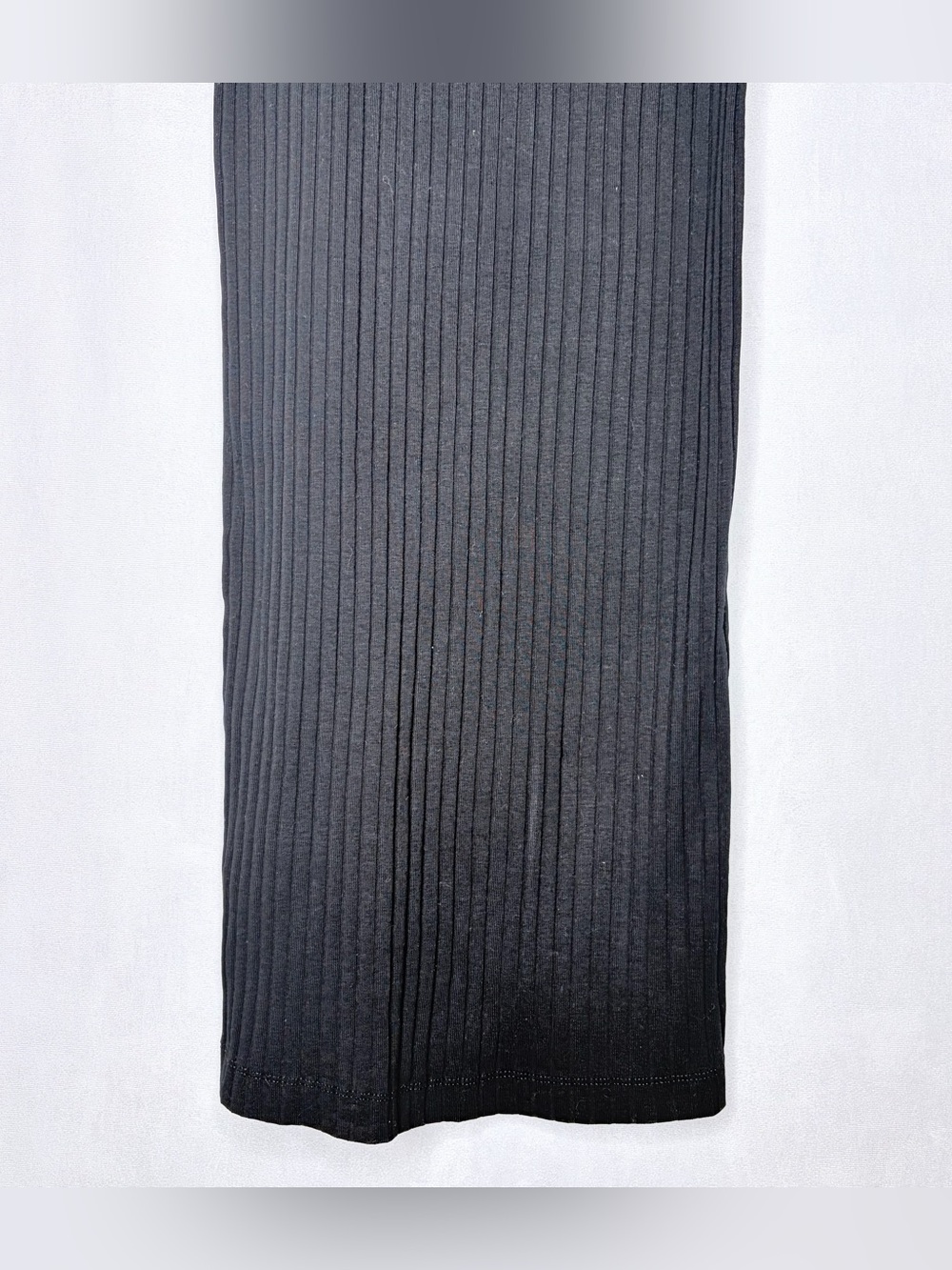 Zara Black Ribbed Midi Dress - Picture 6 of 8